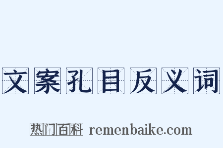 文案孔目反义词是什么意思的图片